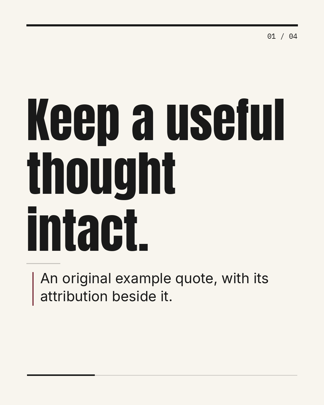 Quote Story carousel template preview