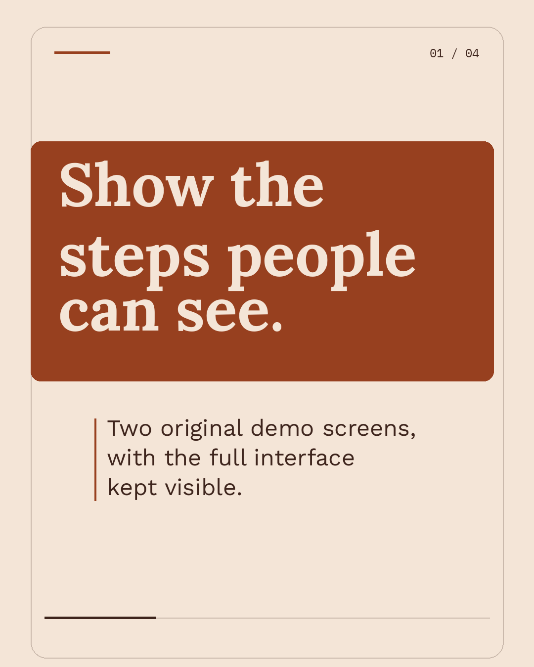 Screenshot Walkthrough carousel template preview